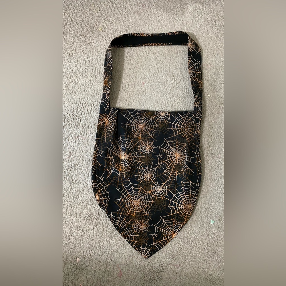 Halloween pattern hippie sack purse, handmade hundred percent cotton
